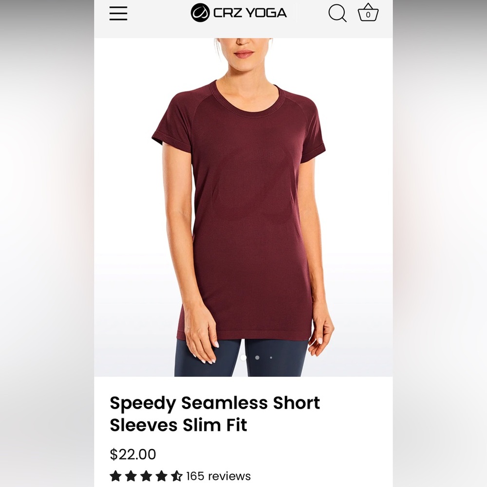 Crz yoga Workout top short sleeve